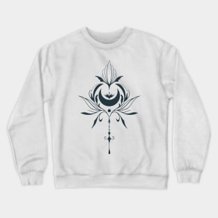 Hand Drawn Mystical Moon Crewneck Sweatshirt